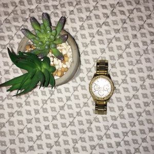 Gold Fossil watch